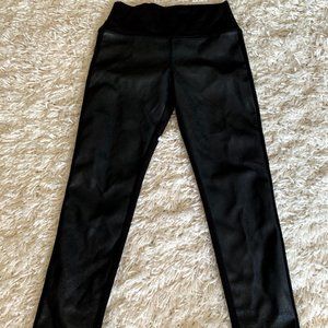 Art Class Girls' Faux Leather Black Leggings Small